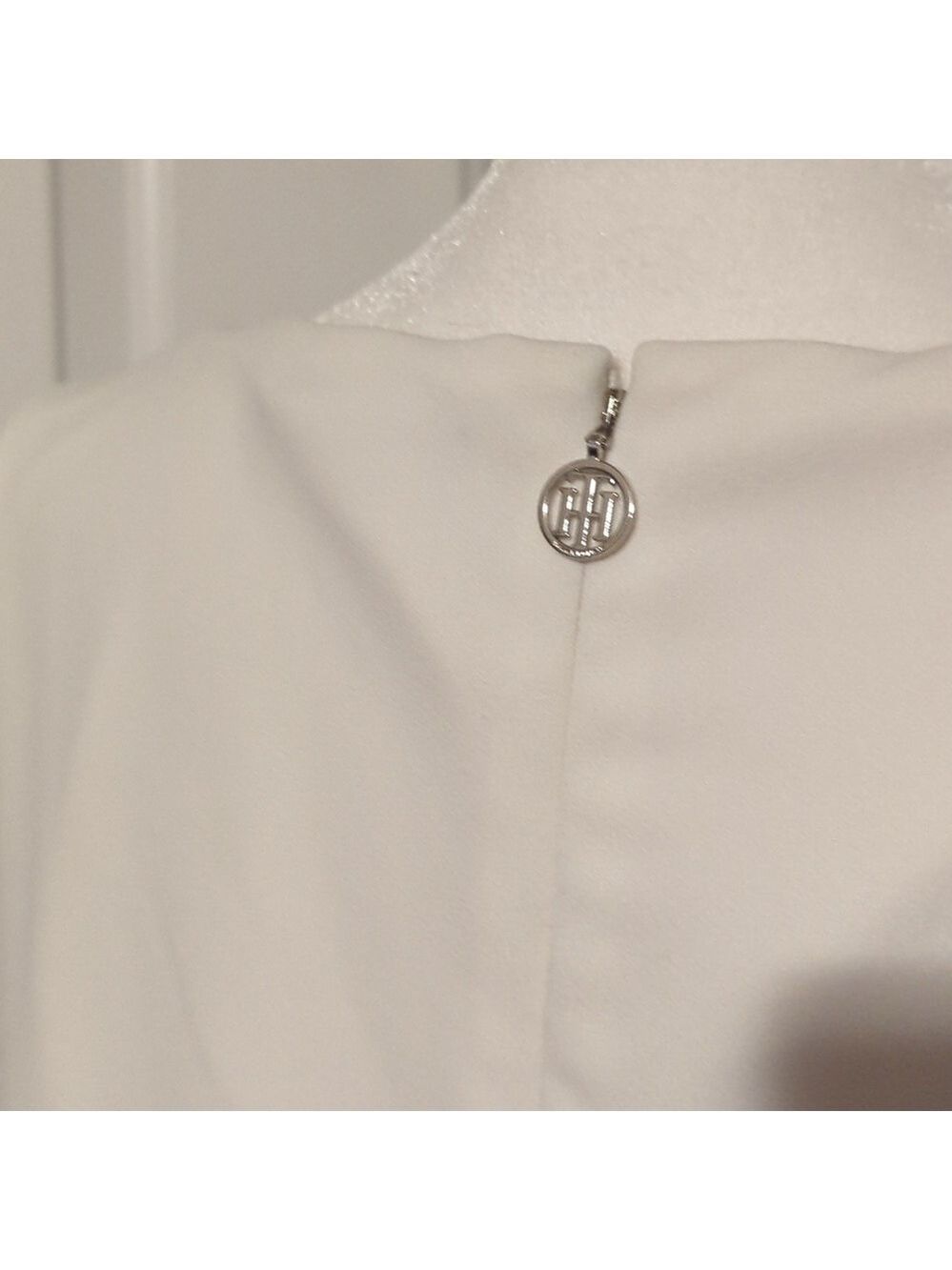 Tommy Hilfiger A Line Dress Navy Teal Cream Size 16 - Picture 7 of 14